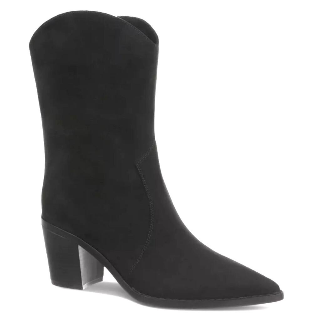 NEW On 34th Gemma Stacked Heel Booties Black Size 5M Pointed Toe
